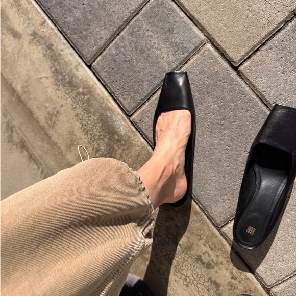 Toteme Mule Black 38 Square Toe Kitten Heel - Picture 9 of 9